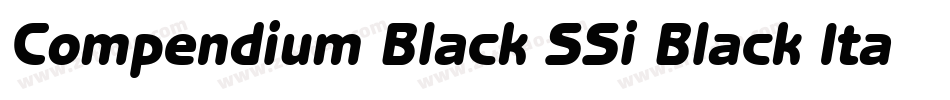 Compendium Black SSi Black Italic字体转换